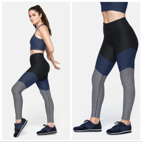 Outdoor Voices 7/8 Springs Leggings Charcoal/Navy/Graphite - Picture 1 of 8